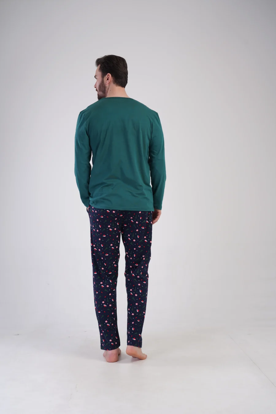 Piżama Męska Vienetta Winter Joy, Zielony, r. S-XL - obrazek 6
