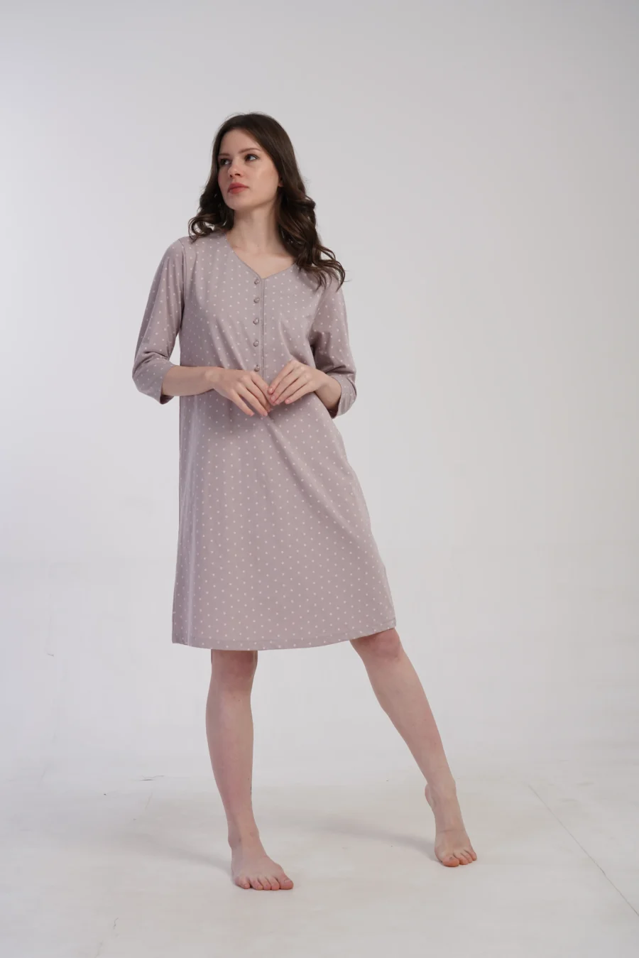 Koszula Nocna Damska Vienetta Soft Elegance, Różowy, r. M - XXL - obrazek 2