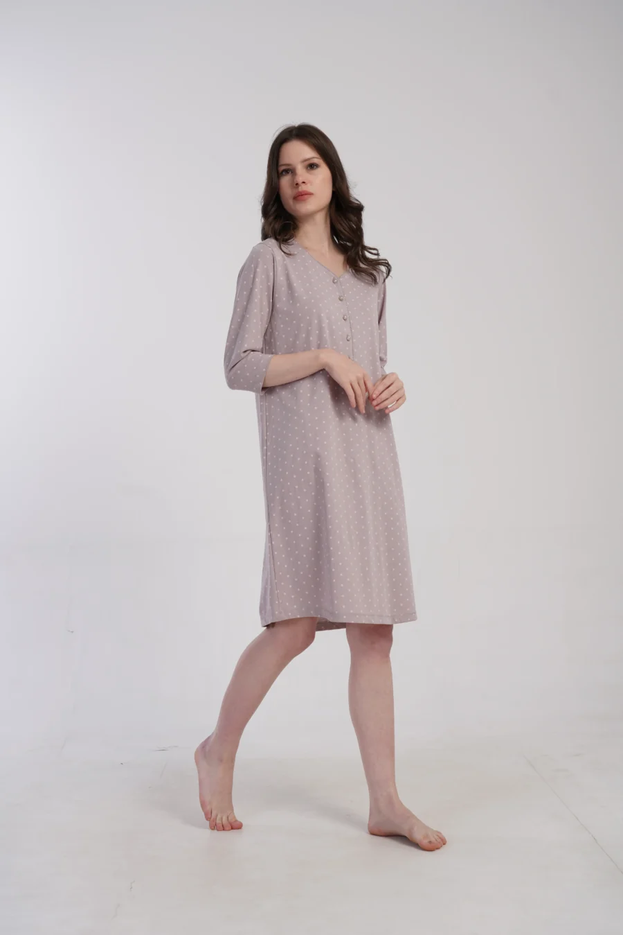 Koszula Nocna Damska Vienetta Soft Elegance, Różowy, r. M - XXL - obrazek 3