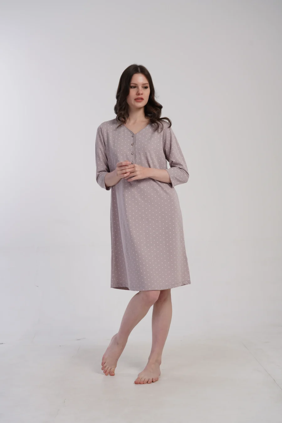 Koszula Nocna Damska Vienetta Soft Elegance, Różowy, r. M - XXL - obrazek 4