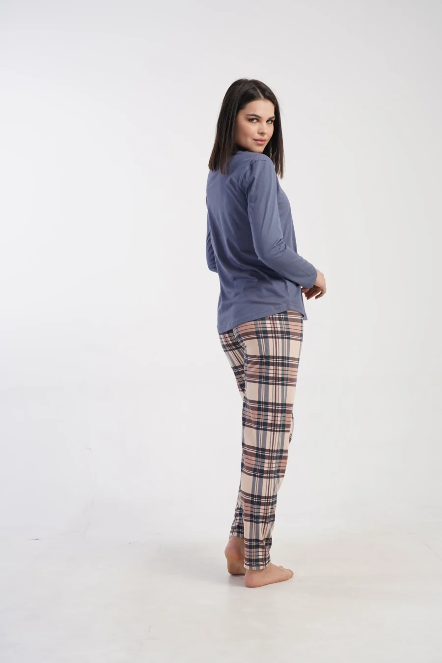 Piżama Damska Vienetta Urban Classic, Niebieski, r. S-XL - obrazek 5