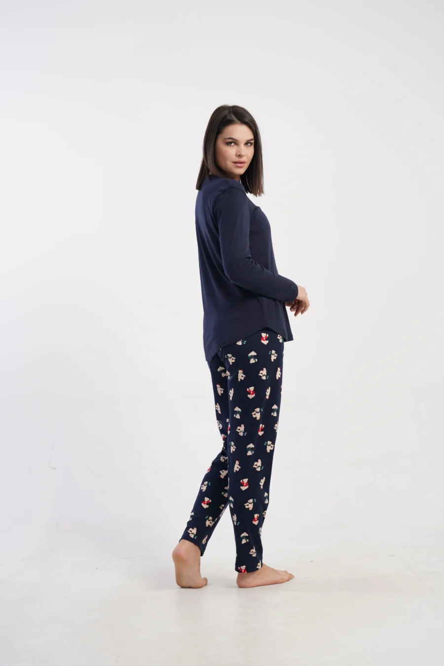Piżama Damska Vienetta Winter Bear, Granatowy, r. S-XL - obrazek 6