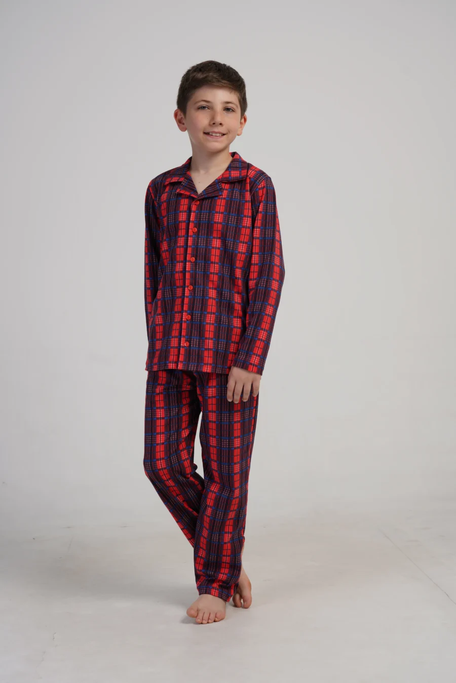 Piżama chłopięca Vienetta Plaid Dream, Czerwony, r. 128-164 - obrazek 2