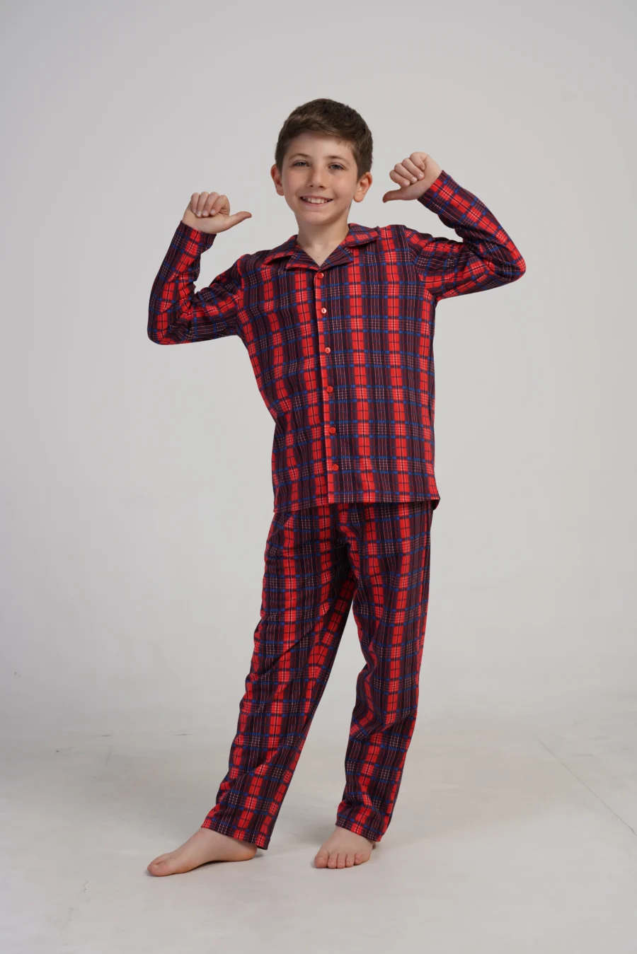 Piżama chłopięca Vienetta Plaid Dream, Czerwony, r. 128-164 - obrazek 3