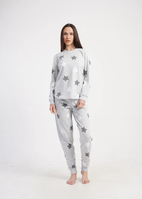 Piżama Damska Vienetta Star Cosiness, Szary, r. S-XL - XL
