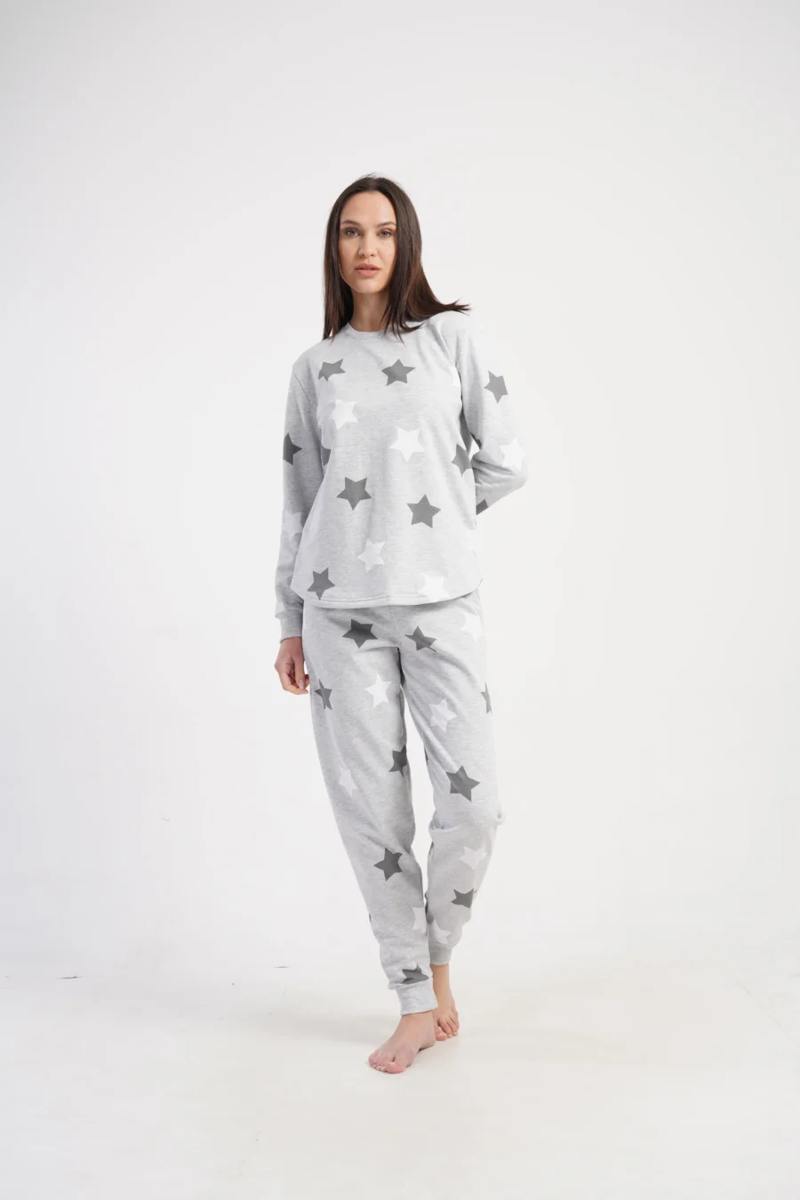 Piżama Damska Vienetta Star Cosiness, Szary, r. S-XL - obrazek 2