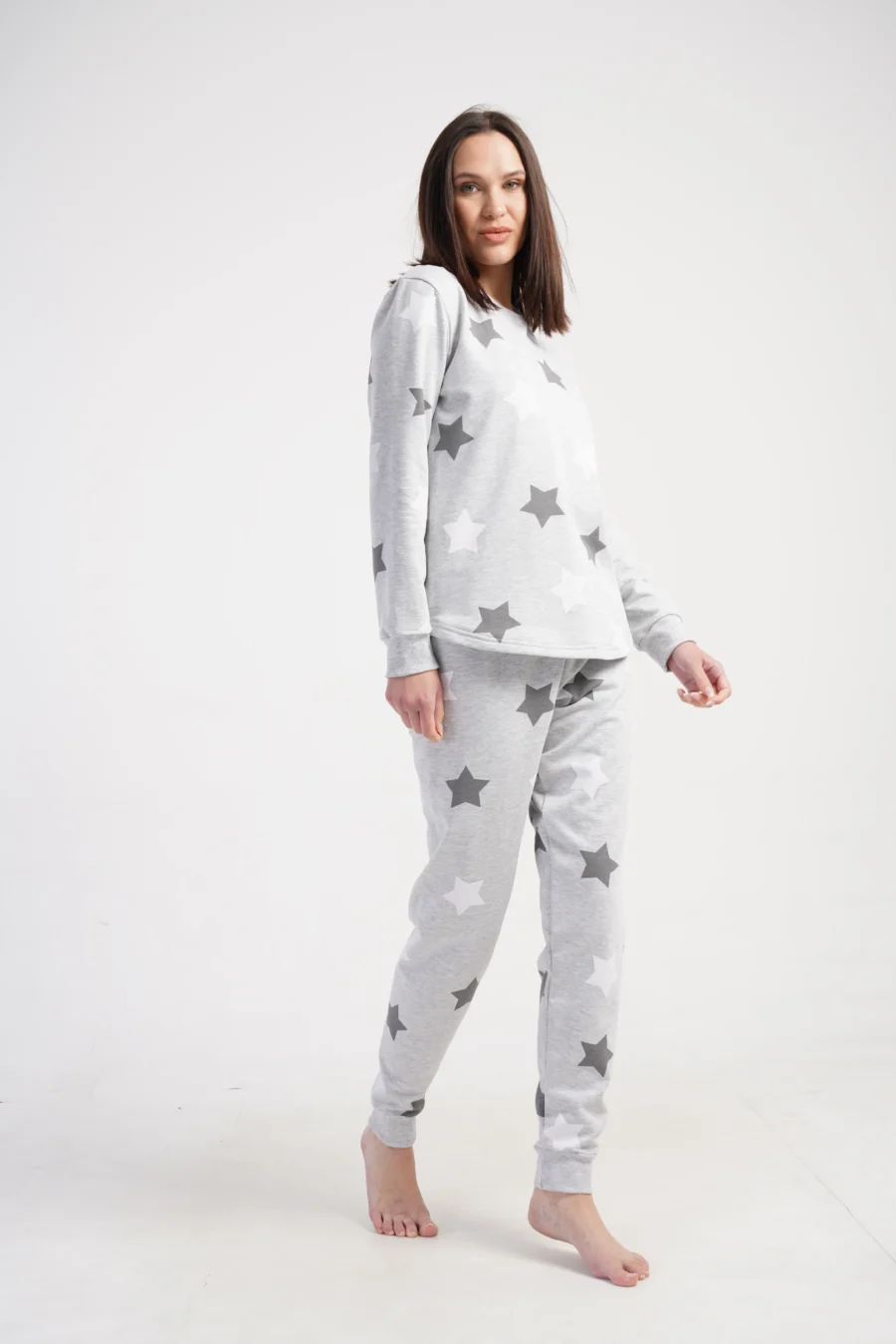Piżama Damska Vienetta Star Cosiness, Szary, r. S-XL - obrazek 4