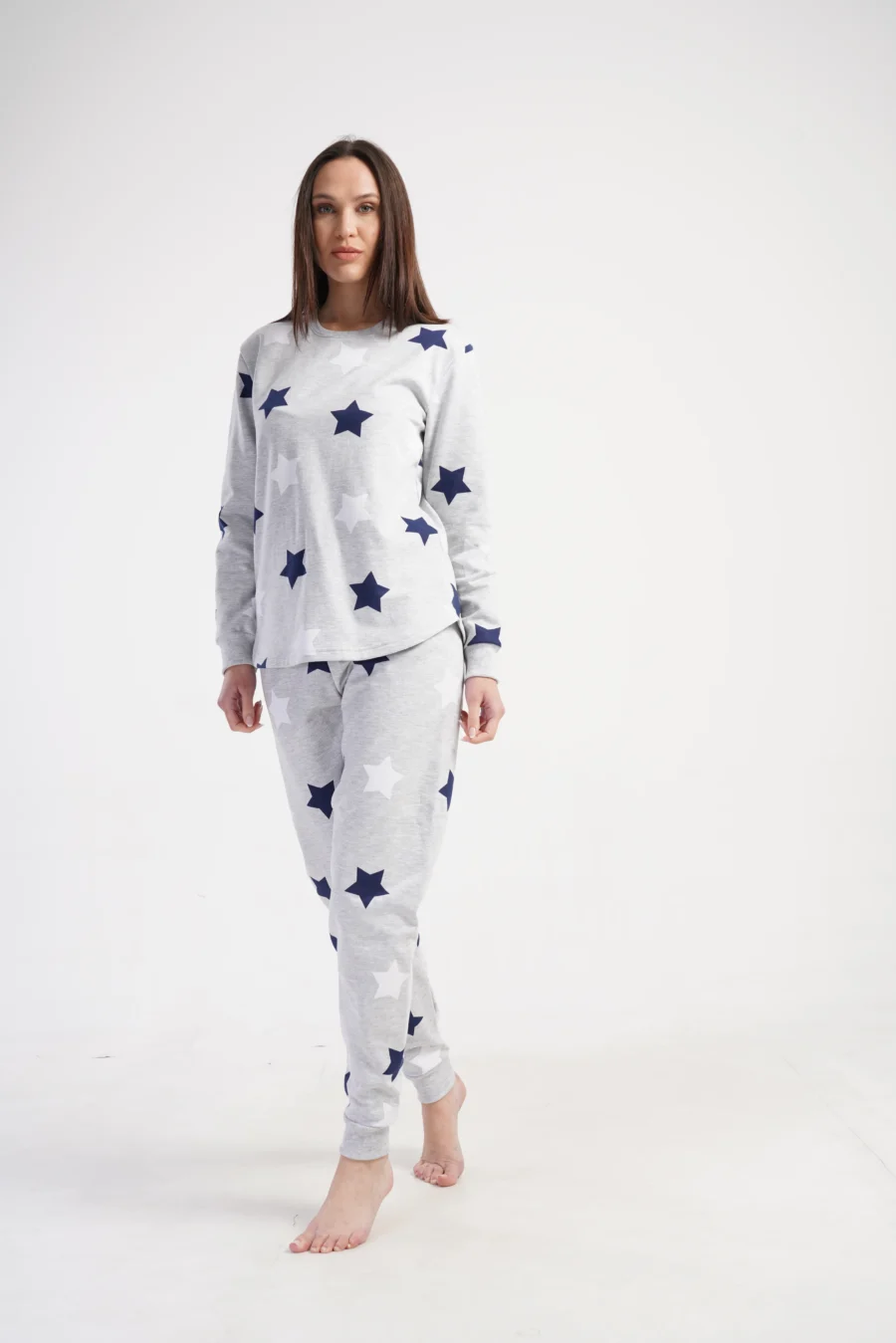 Piżama Damska Vienetta Star Cosiness, Szary, r. S-XL - obrazek 2