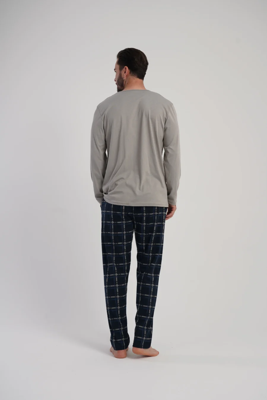 Piżama Męska Vienetta Classic Vibes, Beżowy, r. S-XL - obrazek 5