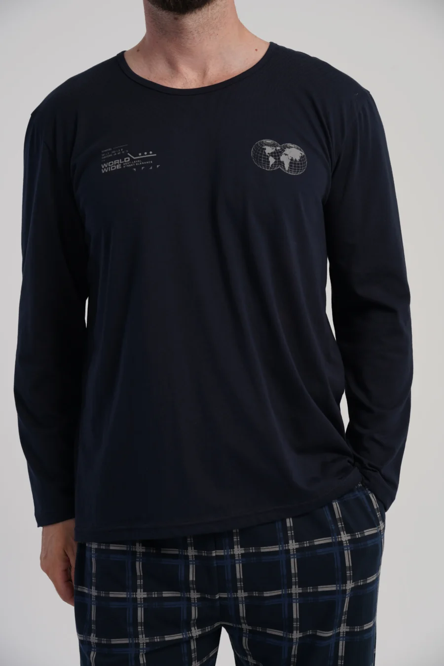 Piżama Męska Vienetta Classic Vibes, Granatowy, r. S-XL - obrazek 6