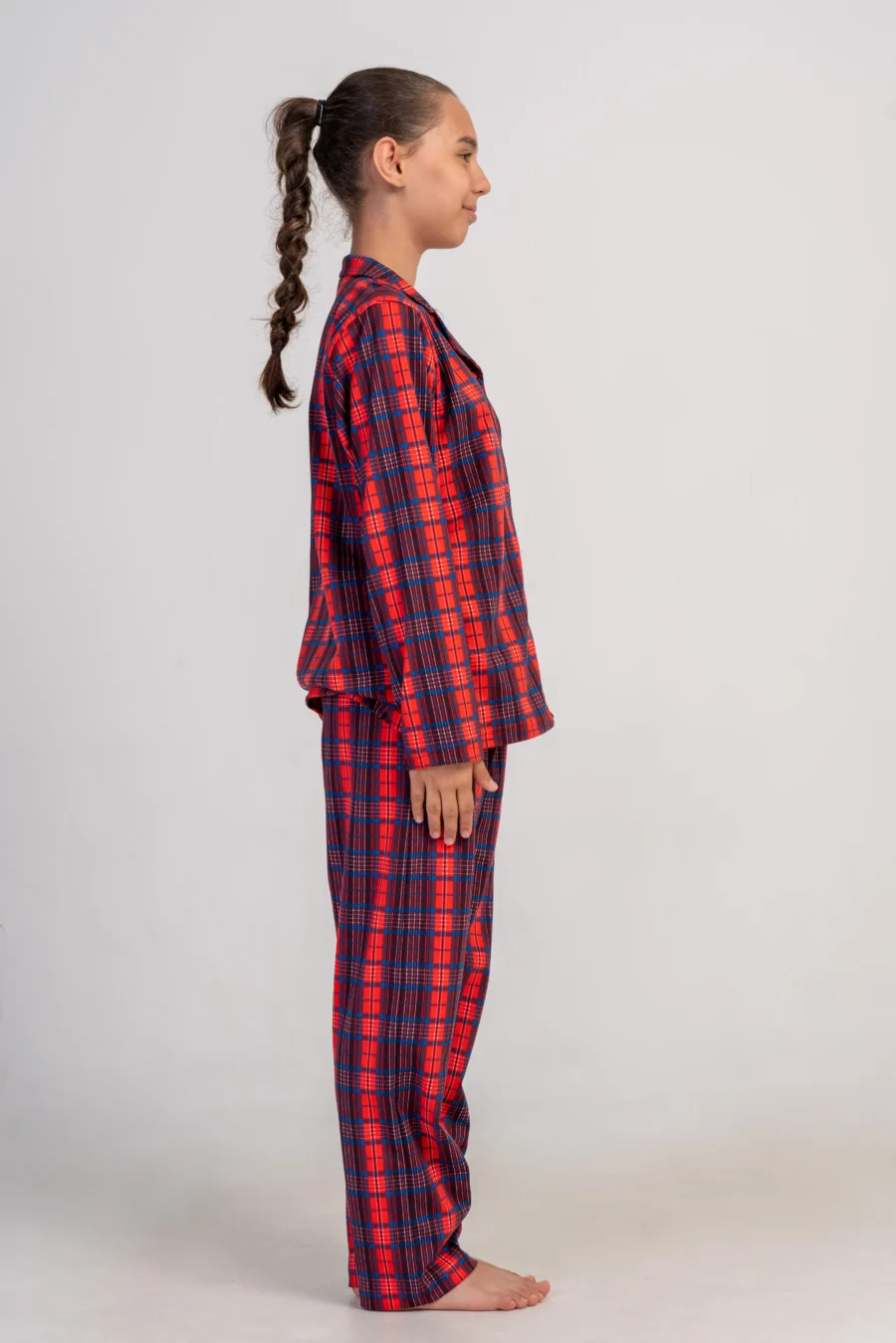 Piżama dziewczęca Vienetta Plaid Dream, Czerwony, r. 128 - 164 - obrazek 5