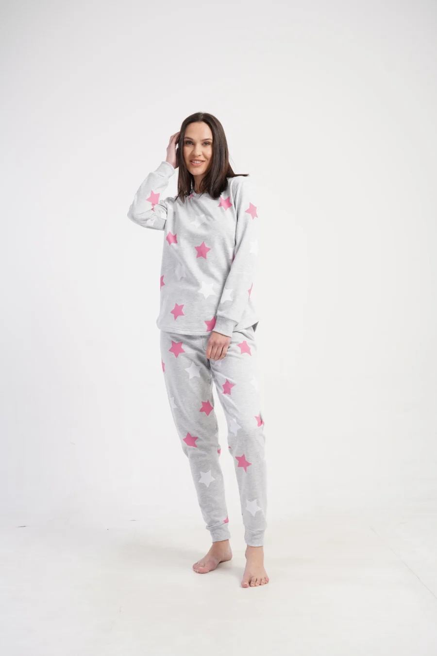 Piżama Damska Vienetta Star Cosiness, Szary, r. S-XL - obrazek 2