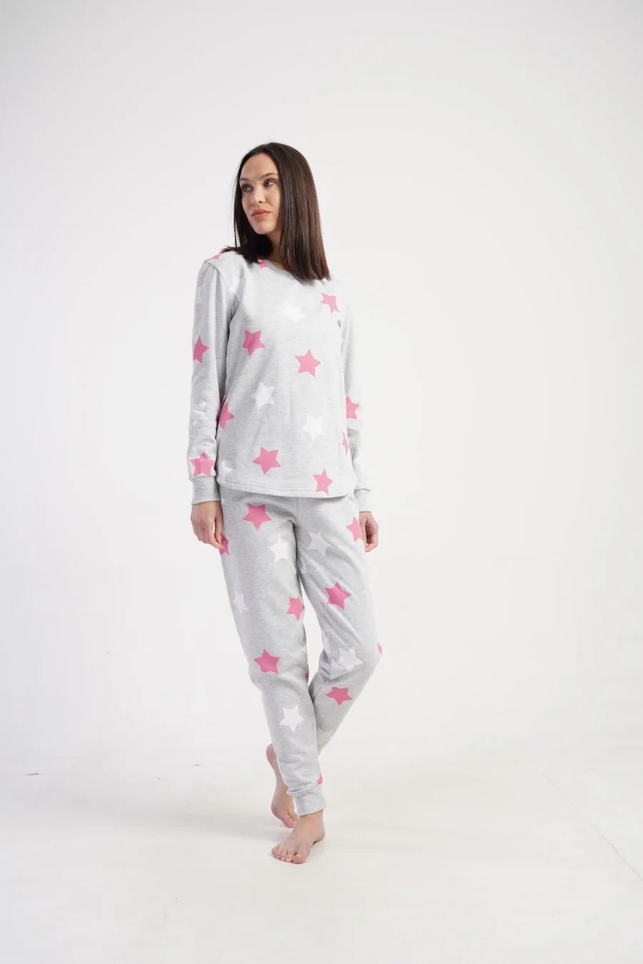 Piżama Damska Vienetta Star Cosiness, Szary, r. S-XL - obrazek 3
