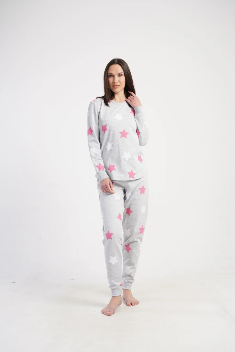 Piżama Damska Vienetta Star Cosiness, Szary, r. S-XL - obrazek 4