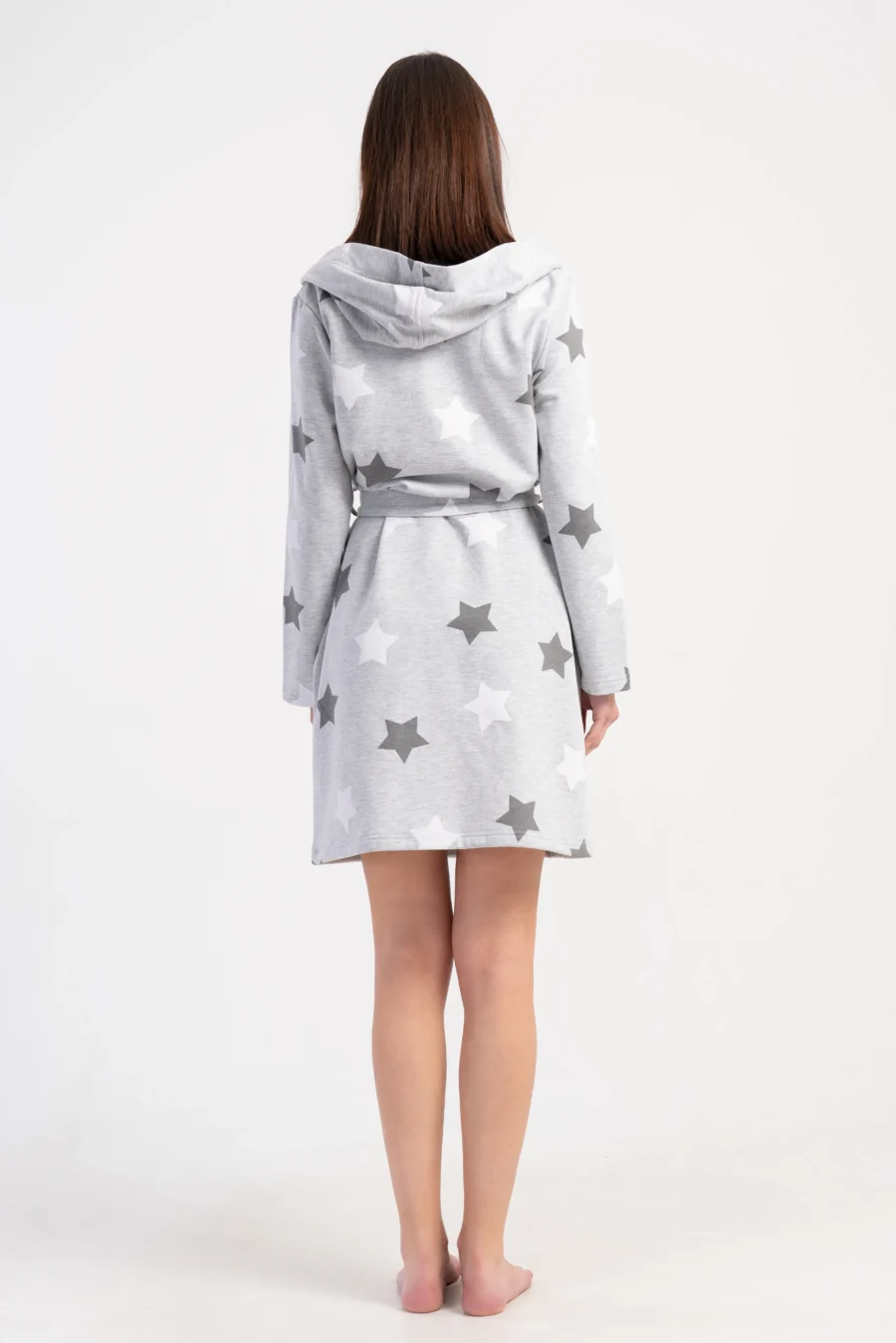 Szlafrok damski Vienetta Star Warmth, Szary, r. S - XL - obrazek 5