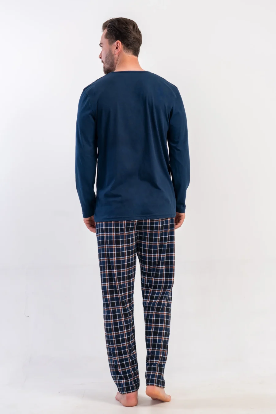 Piżama Męska Vienetta Classic Comfort, Granatowy, r. 1XL-4XL - obrazek 3