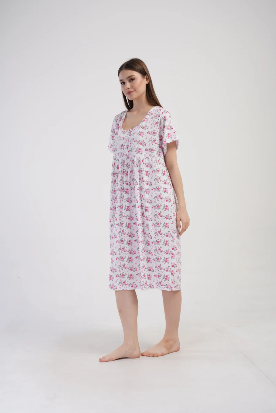 Koszula Nocna Vienetta Flolar Garden, Biały, r. 1XL - 4XL - obrazek 3