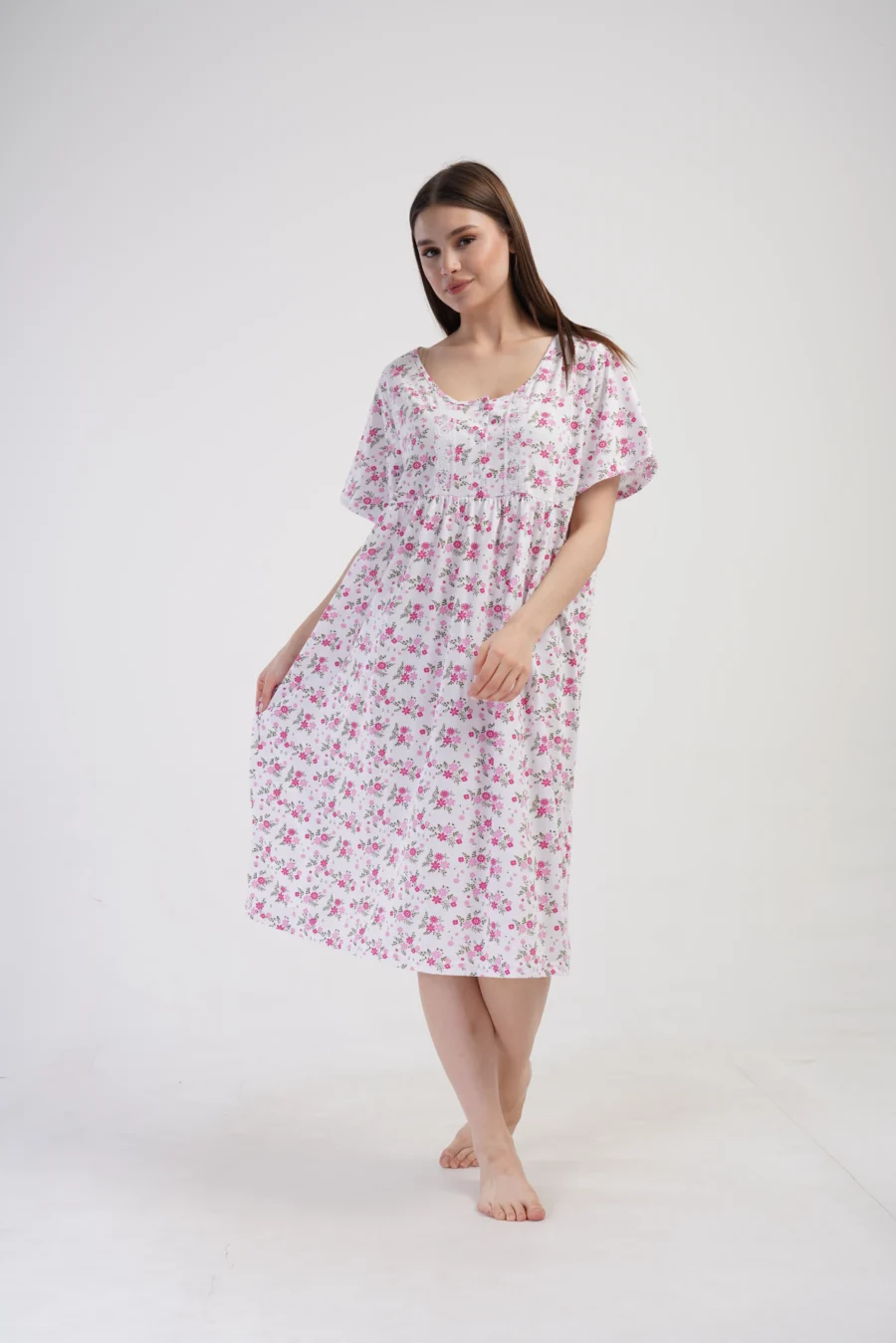 Koszula Nocna Vienetta Flolar Garden, Biały, r. 1XL - 4XL - obrazek 6
