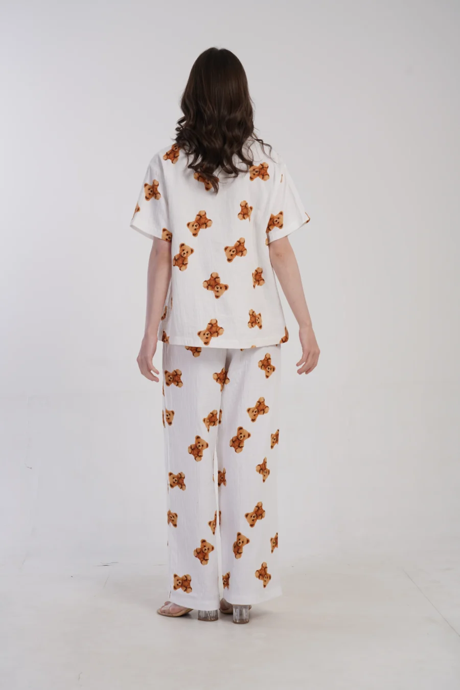 Piżama Damska Vienetta Sweet Bears, Biały, r. S-XL - obrazek 2