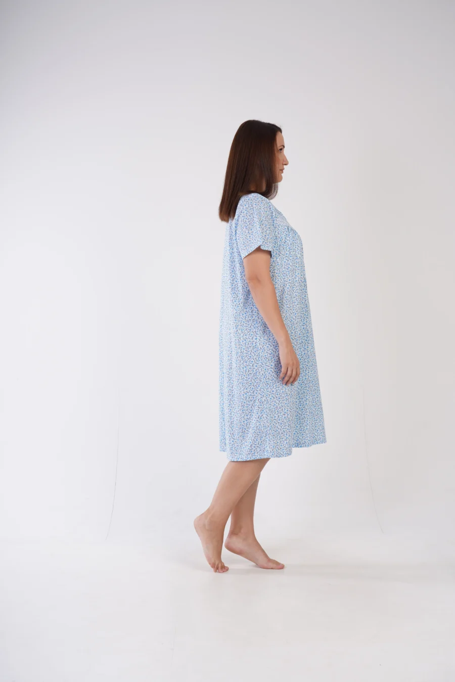 Koszula Nocna Vienetta Blue Flowers, Niebieski, r. 1XL - 4XL - obrazek 6