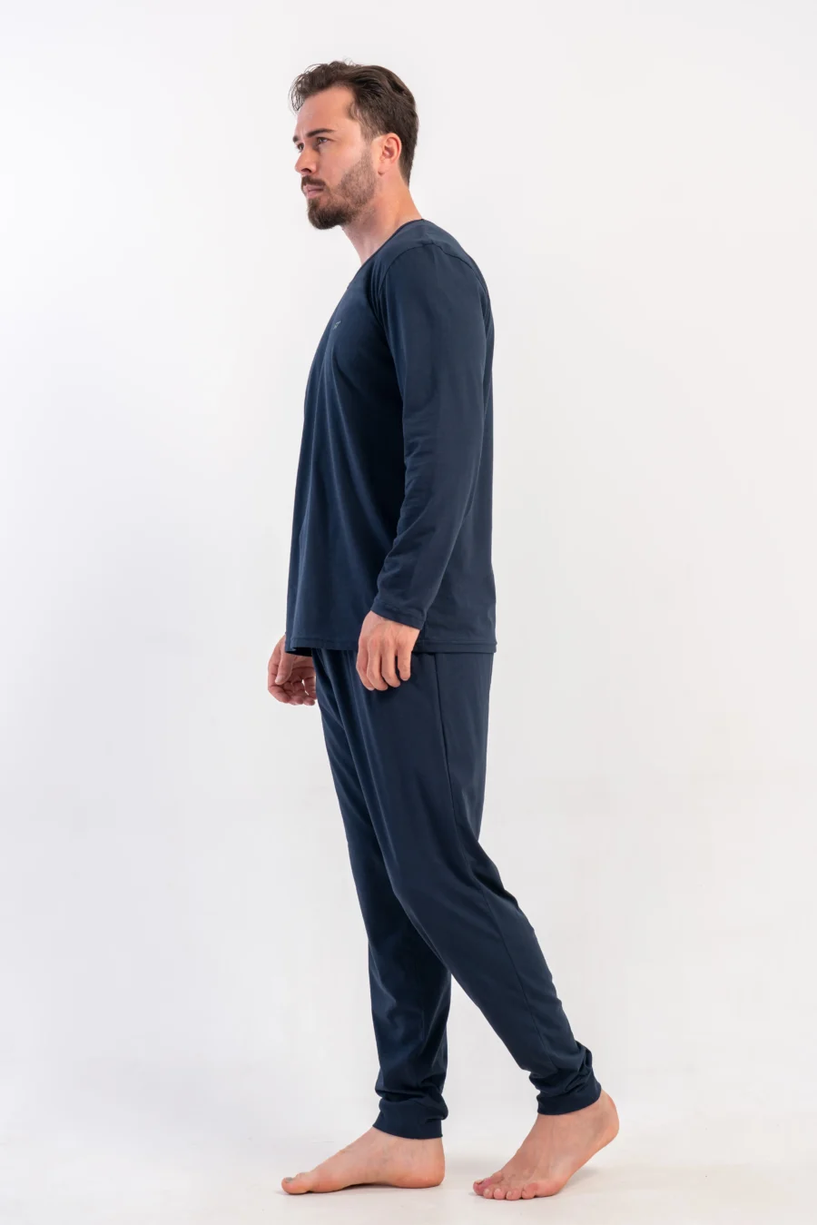 Piżama Męska Vienetta Navy Classic, Granatowy, r. S-XL - obrazek 5