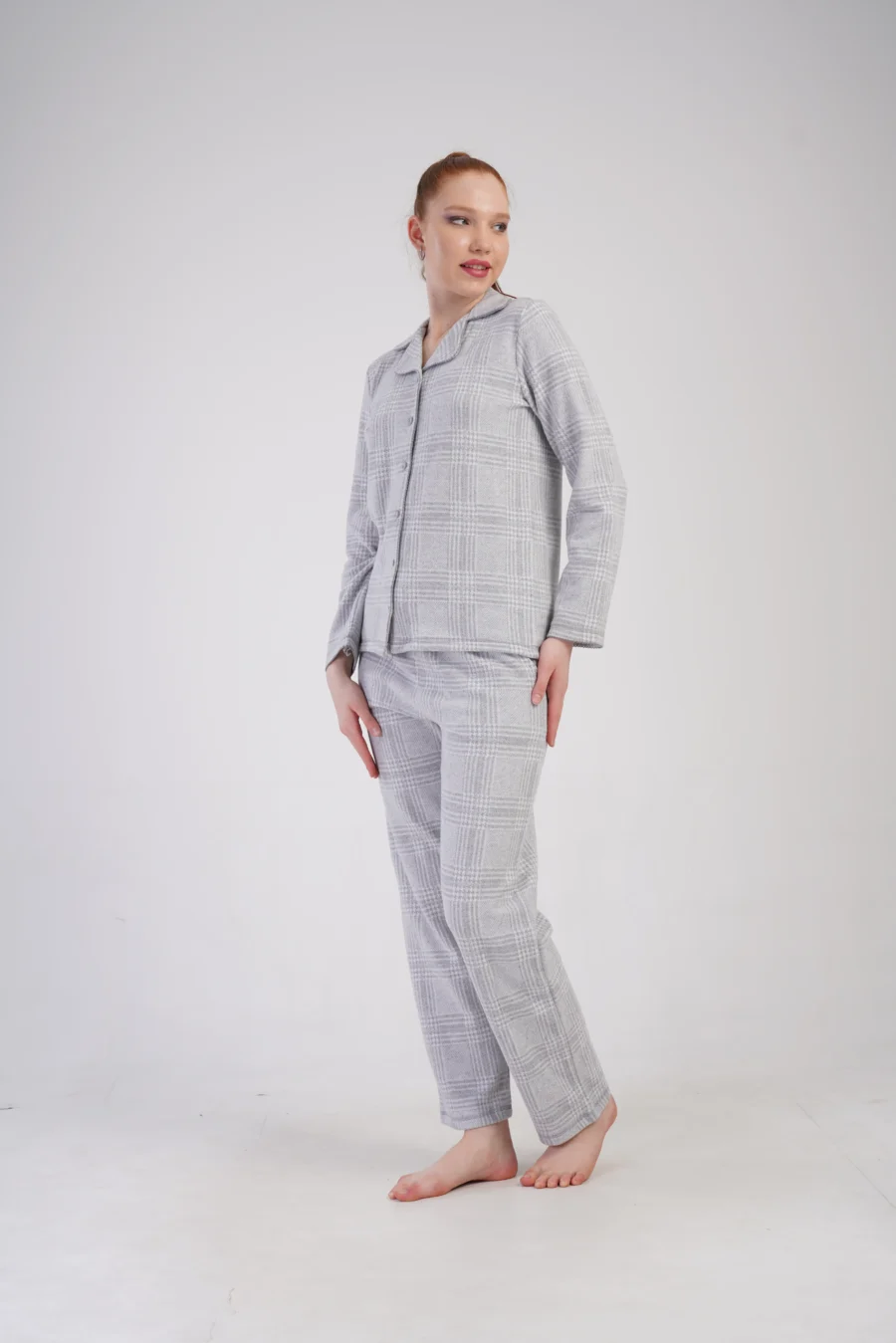 Piżama Damska Vienetta Grey Elegance, Szary, r. M-XXL - obrazek 2