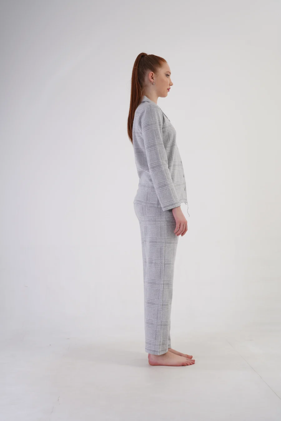 Piżama Damska Vienetta Grey Elegance, Szary, r. M-XXL - obrazek 6