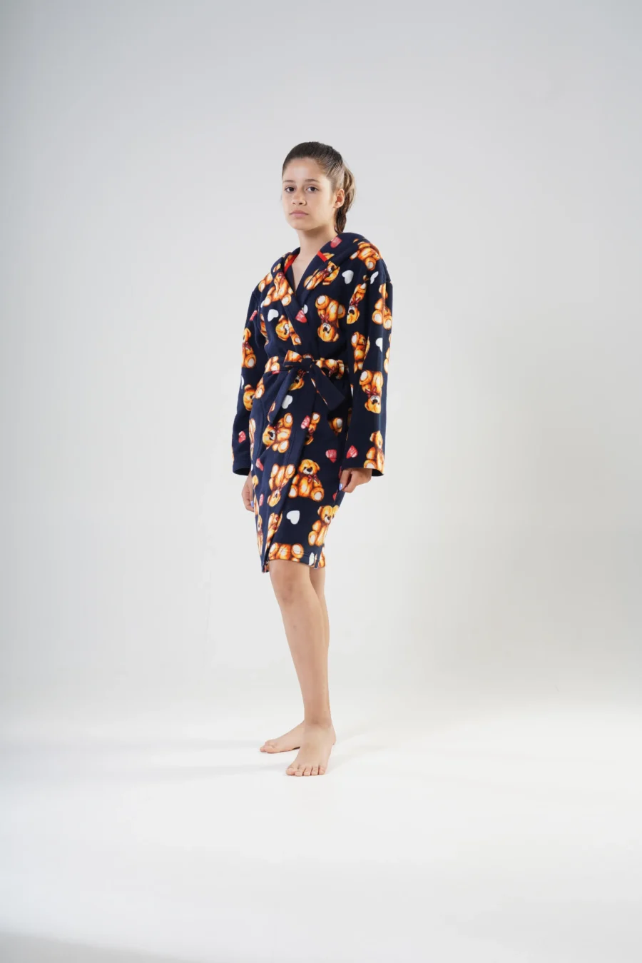 Szlafrok Dziecięcy Vienetta, Teddy Robe, Granatowy, r. 134 - 164 - obrazek 2