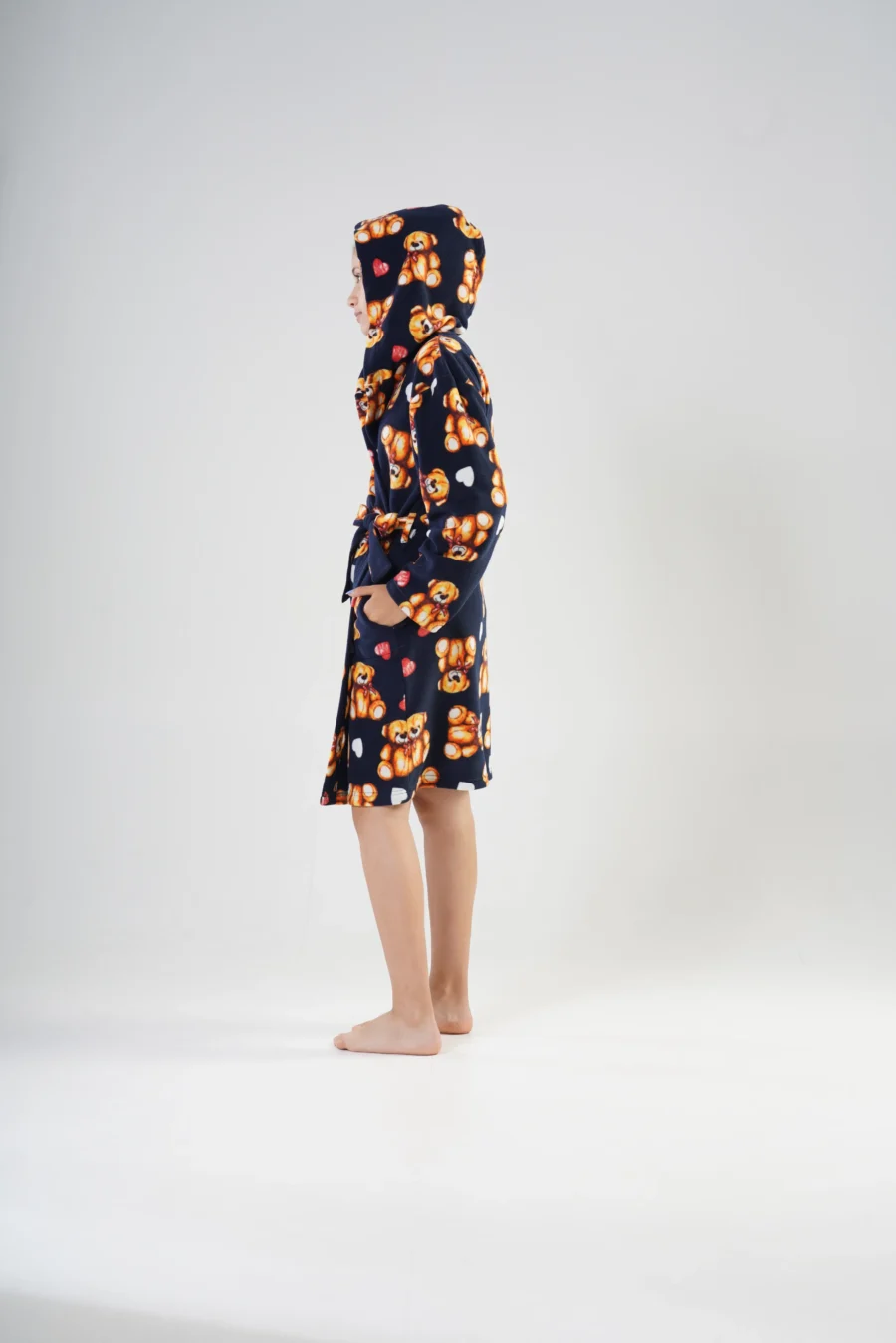 Szlafrok Dziecięcy Vienetta, Teddy Robe, Granatowy, r. 134 - 164 - obrazek 5