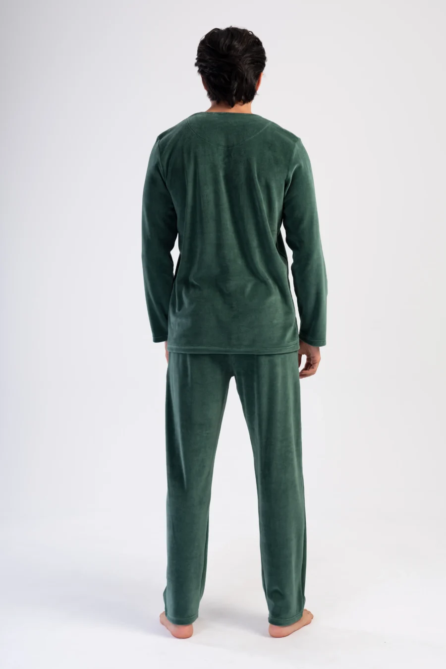 Piżama Męska Vienetta Velour Comfort, Zielony, r. M-XXL - obrazek 5