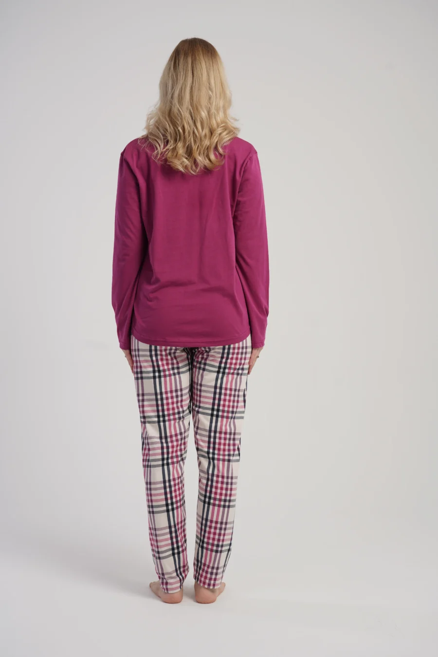 Piżama Damska Vienetta Star Comfort, Malinowy, r. 1XL-4XL - obrazek 4
