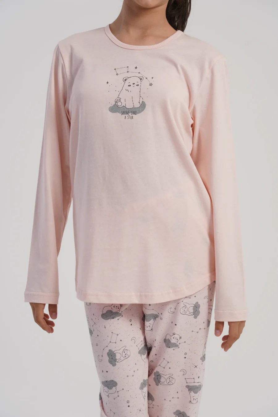 Piżama dziewczęca Vienetta Cozy Animals, Różowy, r. 128 - 158 - obrazek 6
