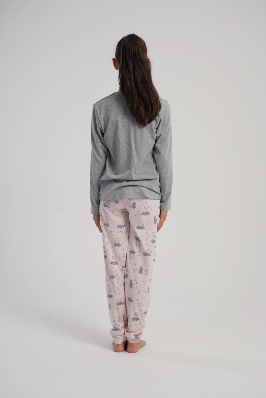 Piżama dziewczęca Vienetta Cozy Animals, Szary, r. 128 - 158 - obrazek 6
