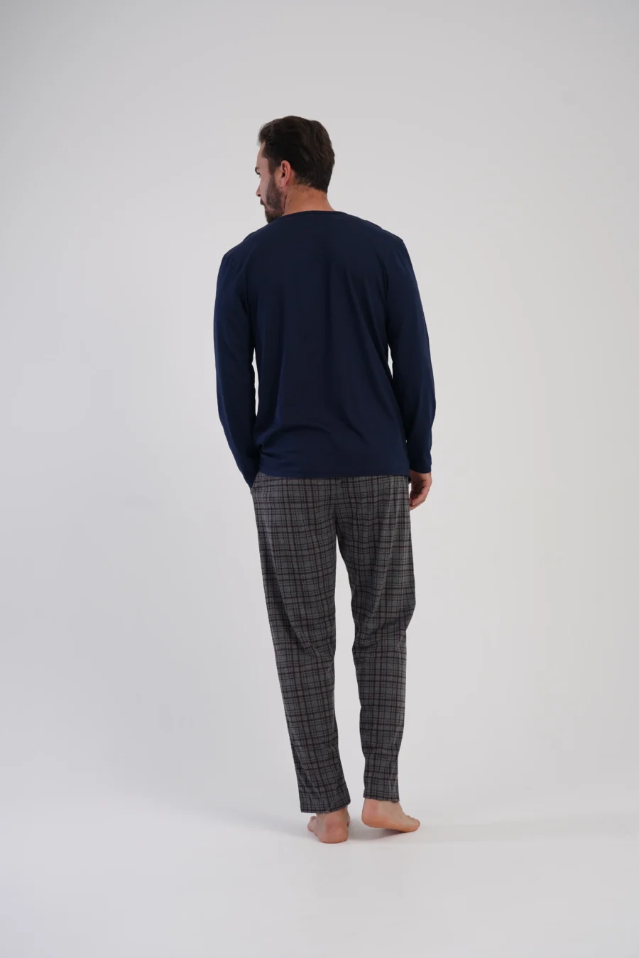 Piżama Męska Vienetta Classic Check, Granatowy r. 1XL-4XL - obrazek 6
