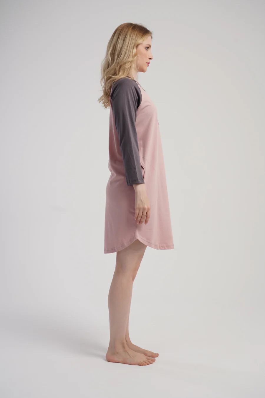 Koszula Nocna Damska Vienetta Playful Comfort, Różowy, r. S - XL - obrazek 4