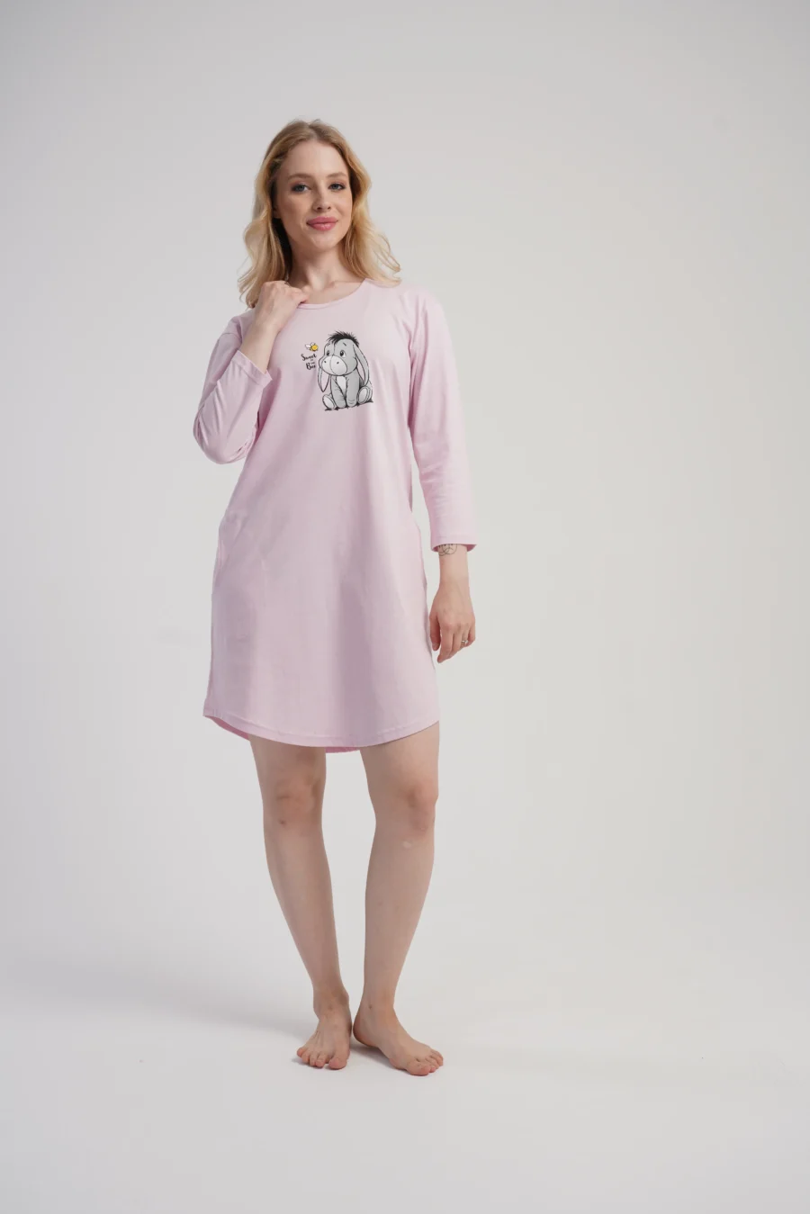 Koszula Nocna Damska Vienetta, Sweet Comfort, Różowy, r. M - XXL - obrazek 3