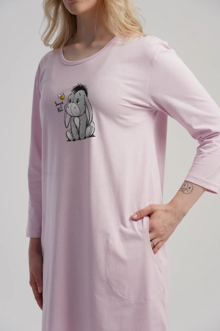 Koszula Nocna Damska Vienetta, Sweet Comfort, Różowy, r. M - XXL - obrazek 6