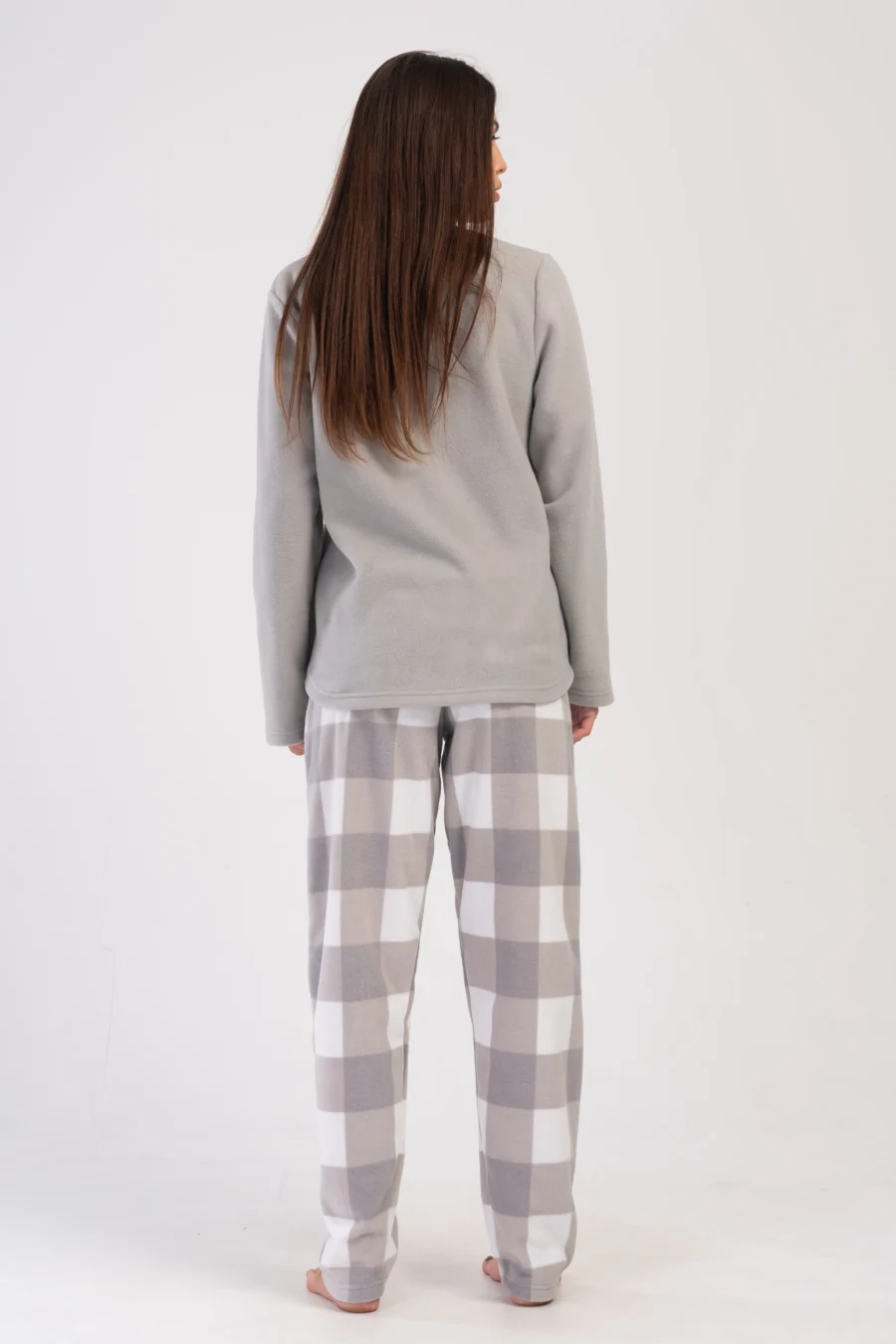 Piżama Damska Vienetta Warm Amour, Szary, r. 1XL-4XL - obrazek 5