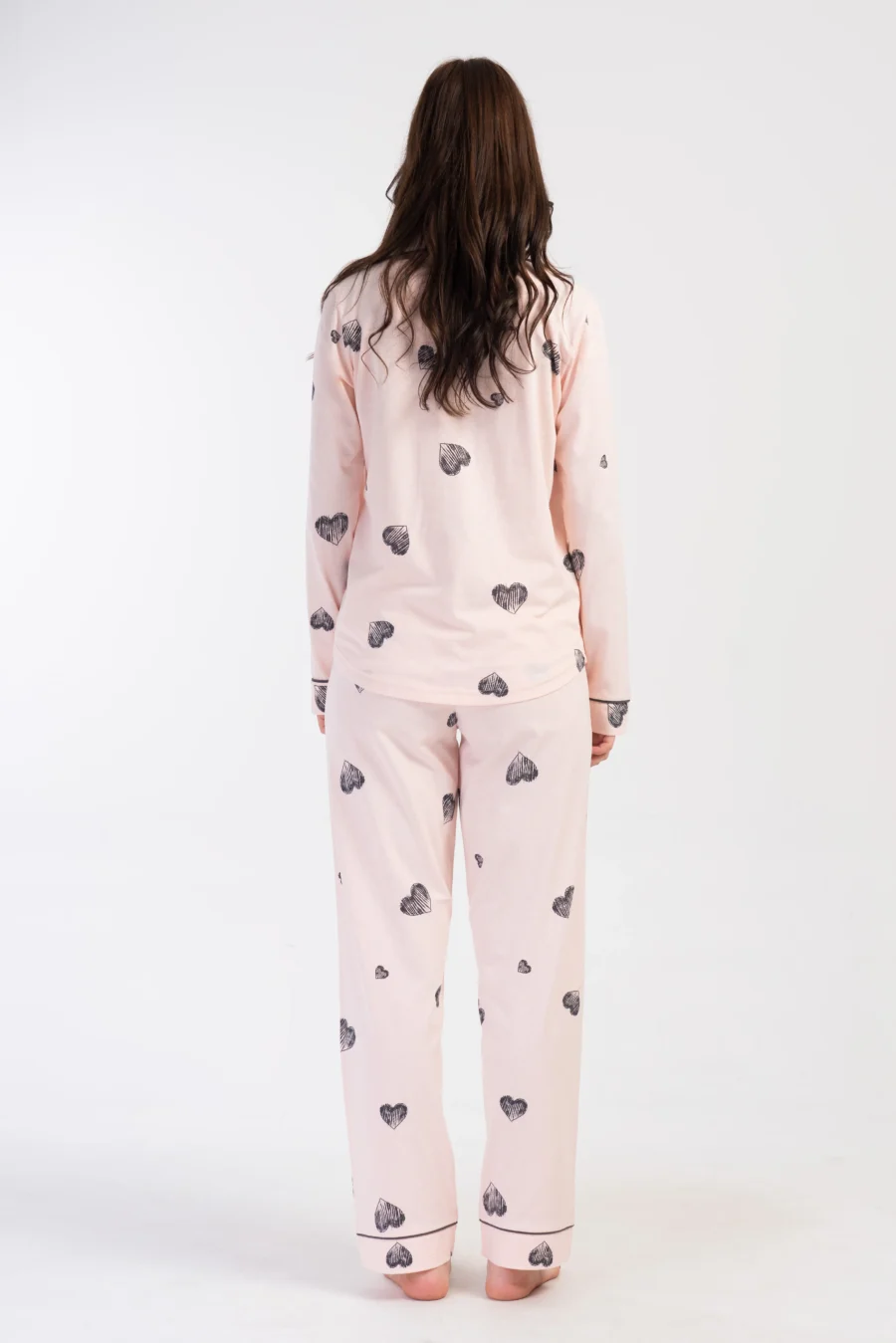Piżama Damska Vienetta Romantic Hearts, Różowy, r. M-XXL - obrazek 6