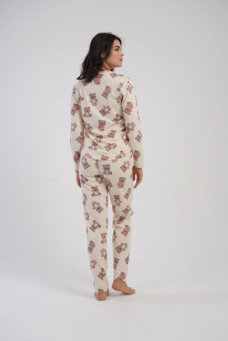 Piżama Damska Vienetta Sweet Bears, Beżowy, r. S-XL - obrazek 6