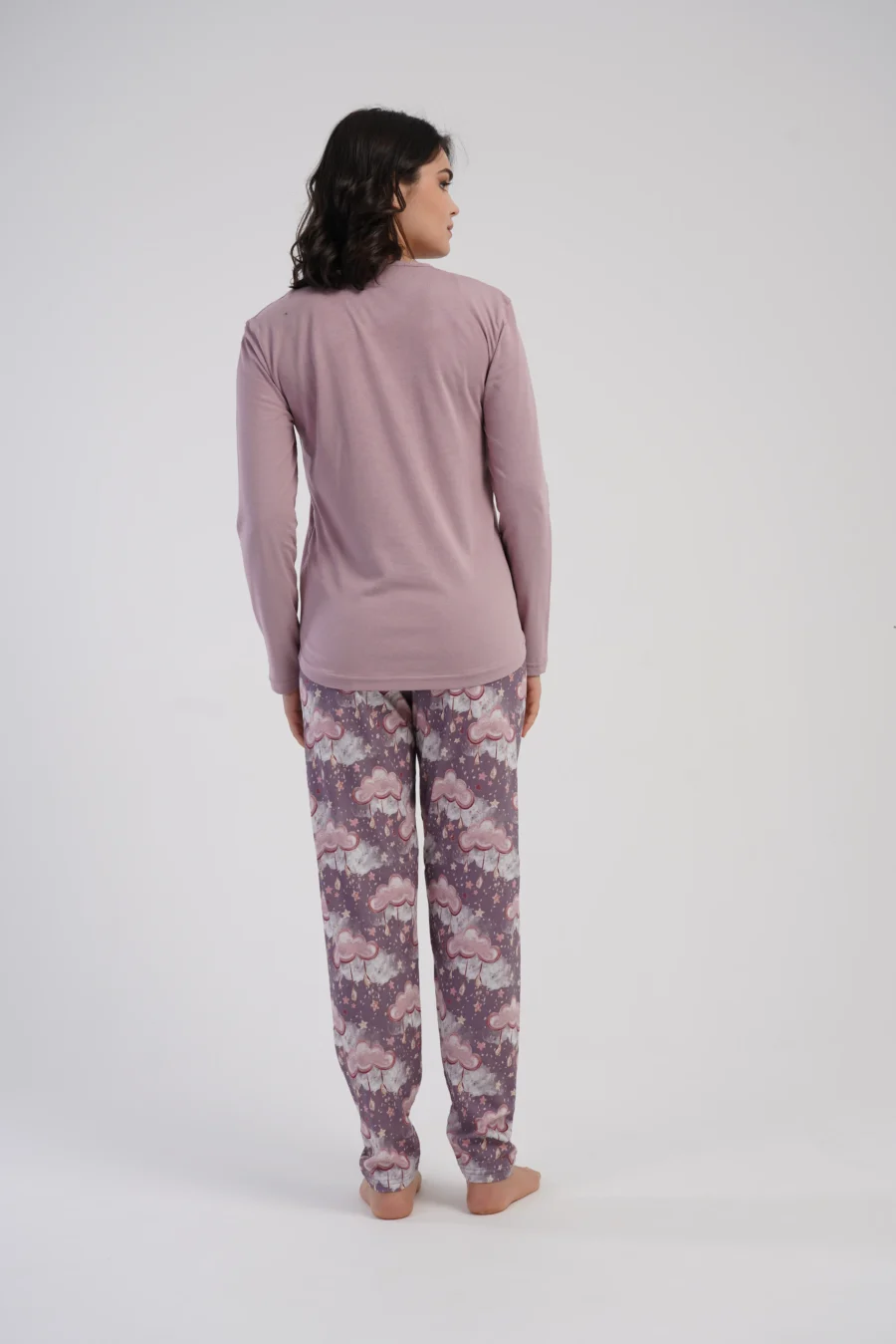 Piżama Damska Vienetta Cloudy Vibes, Różowy, r. S-XL - obrazek 5