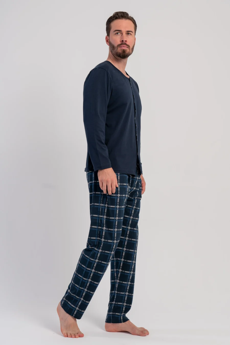 Piżama Męska Vienetta Classic, Granatowy, r. M-XXL - obrazek 4