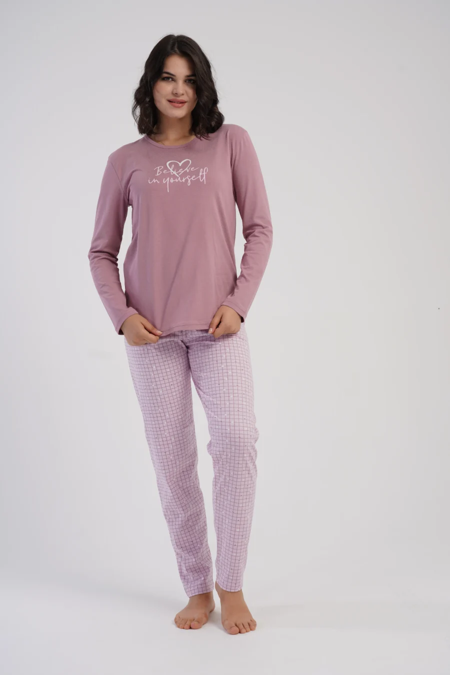 Piżama Damska Vienetta Pinky Dream, Różowy, r. S-XL