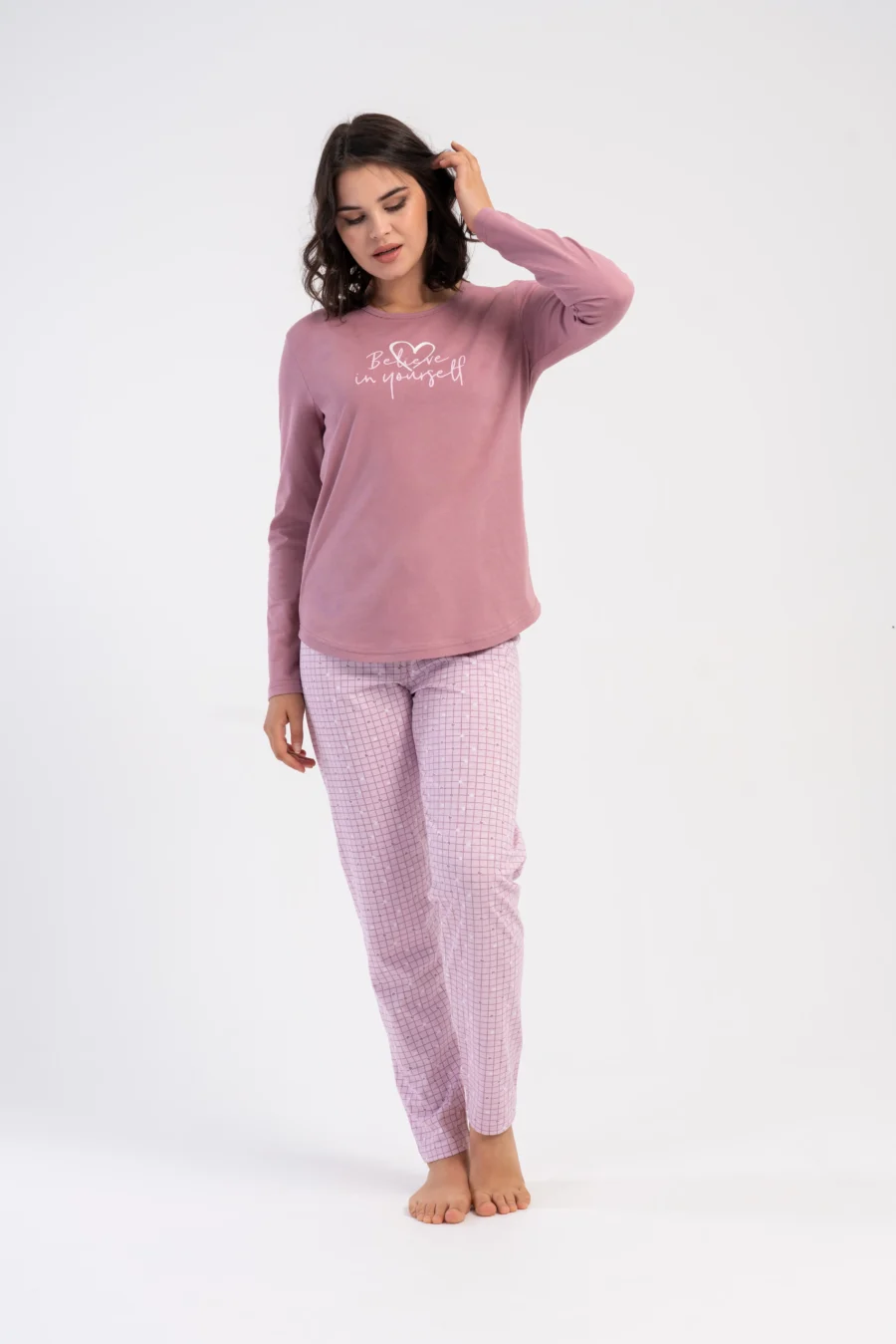 Piżama Damska Vienetta Pinky Dream, Różowy, r. S-XL - obrazek 2