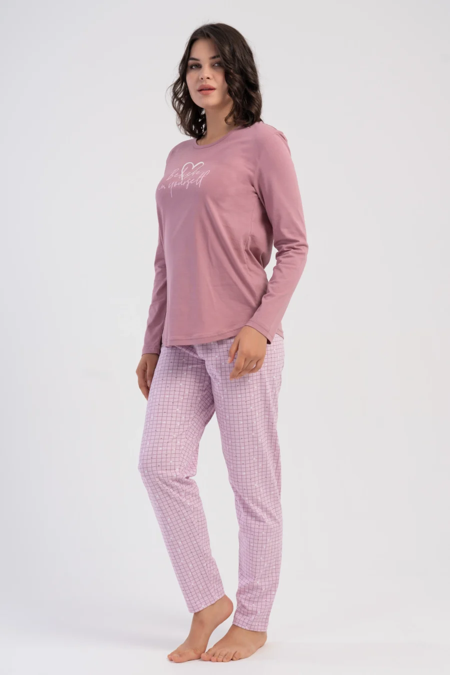 Piżama Damska Vienetta Pinky Dream, Różowy, r. S-XL - obrazek 3