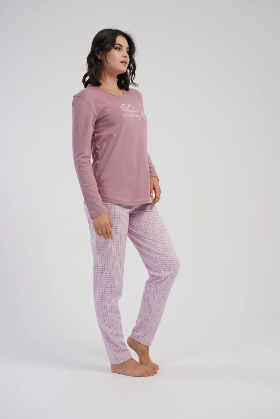Piżama Damska Vienetta Pinky Dream, Różowy, r. S-XL - obrazek 4