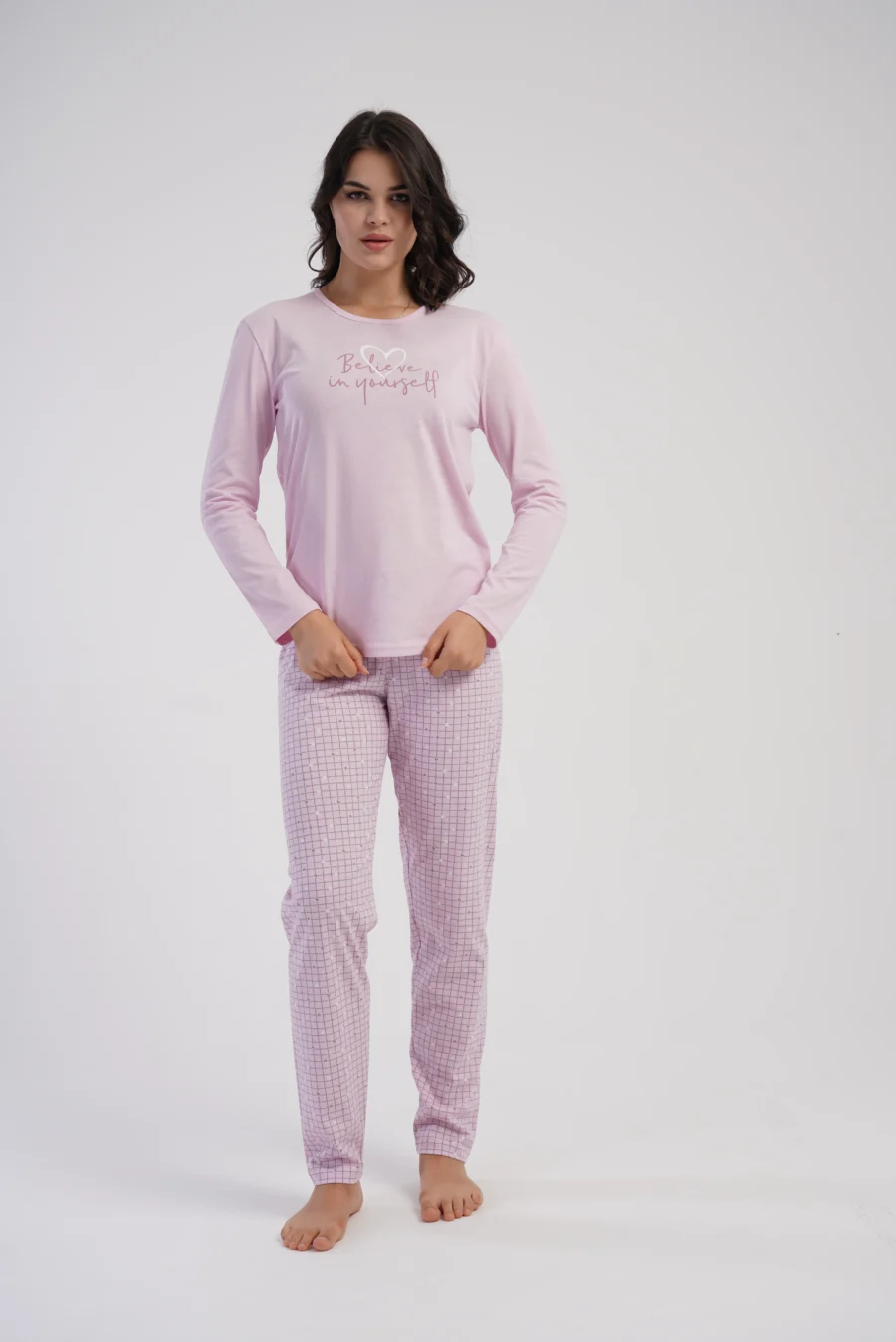 Piżama Damska Vienetta Pink Dream, Różowy, r. S-XL