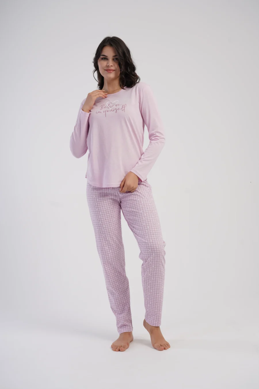 Piżama Damska Vienetta Pink Dream, Różowy, r. S-XL - obrazek 2
