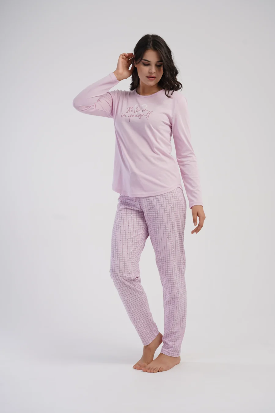 Piżama Damska Vienetta Pink Dream, Różowy, r. S-XL - obrazek 3