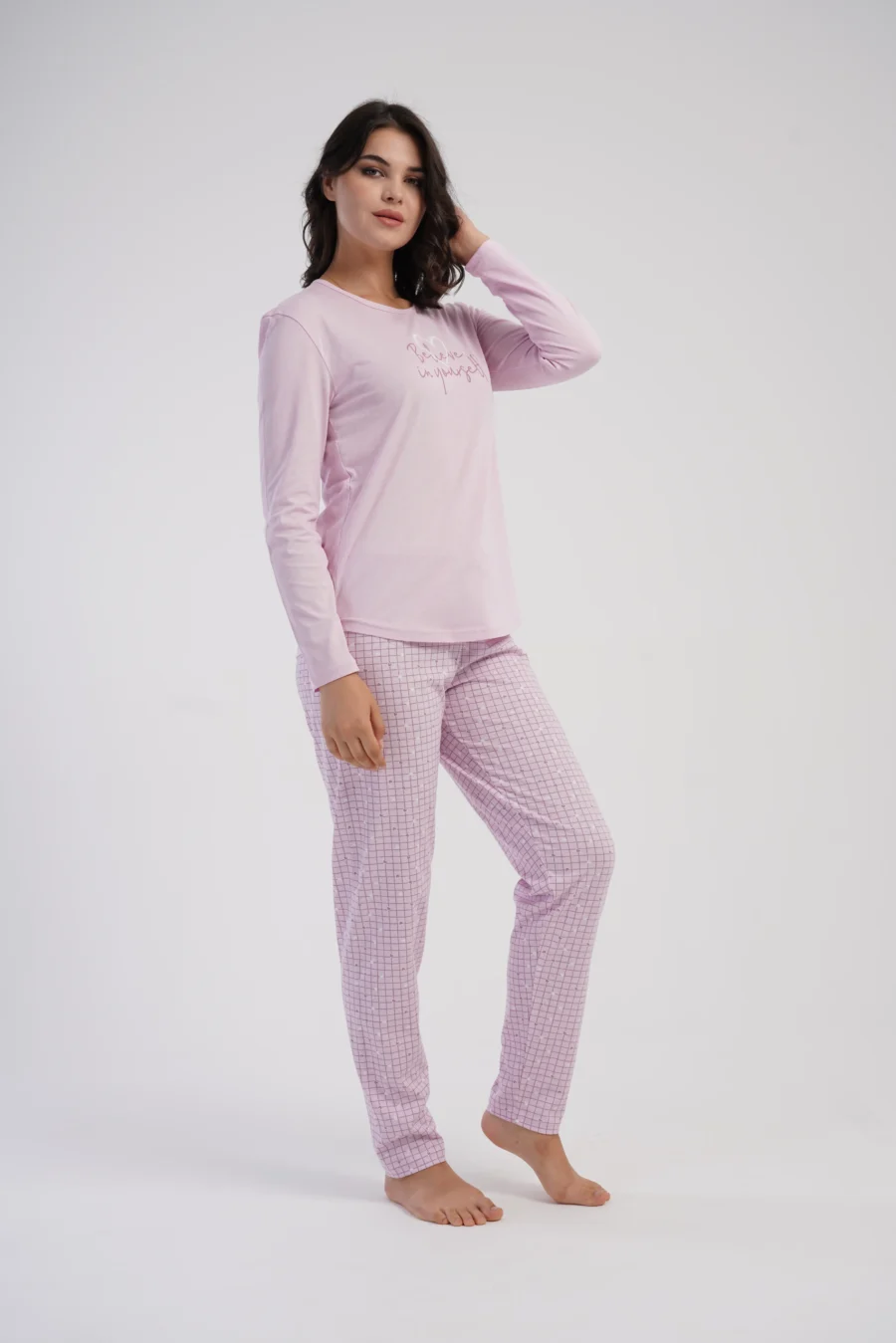 Piżama Damska Vienetta Pink Dream, Różowy, r. S-XL - obrazek 4